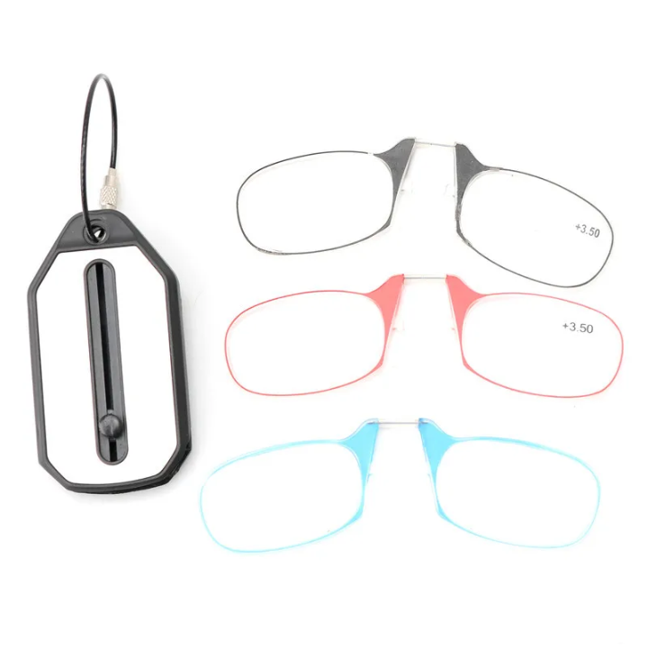 نظارة قراءة ميدالية محمولةPocket Reading Glasses with Keychain - الصورة 2
