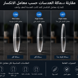 العدسات المضغوطه معامل العالي