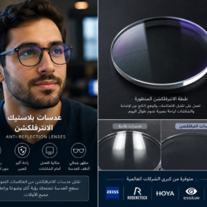 عدسات بلاستيك انتي فلكشن