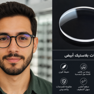 عدسات بلاستيك ابيض