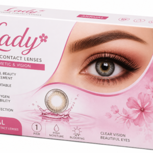 عدسات ليدي الملونة الطبية السنوية | Lady Color Contact Lenses (Cosmetic & Vision)